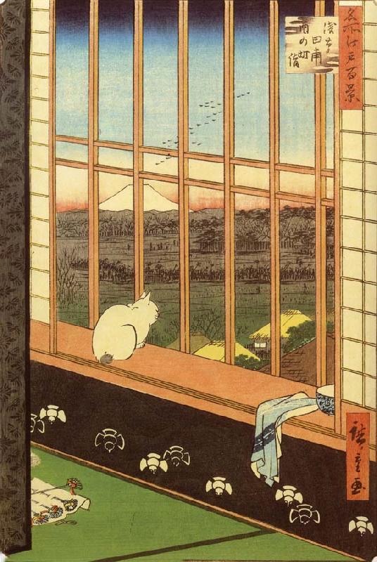 Hiroshige, Ando Cat at Window oil painting image